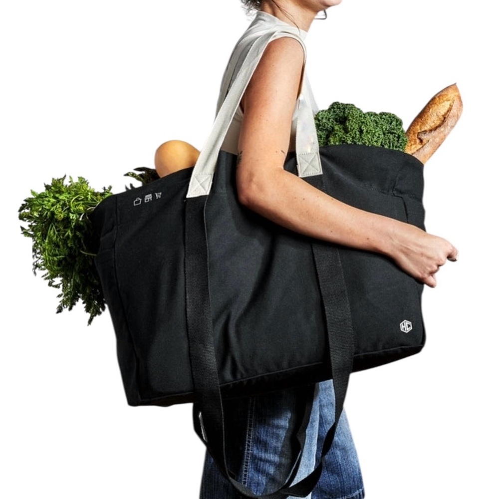 Hexclad Luxury Tote Bag  100% Recycled Cotton Canvas New XL 22” x 15” X 10”